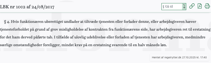 Screenshot af § 4. fra retsinformation.dk