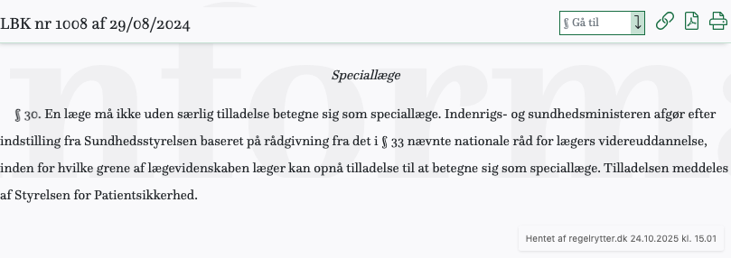 Screenshot af § 30. fra retsinformation.dk
