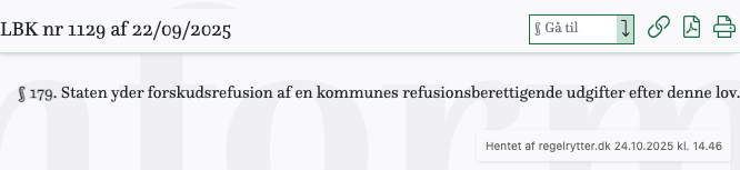 Screenshot af § 179. fra retsinformation.dk