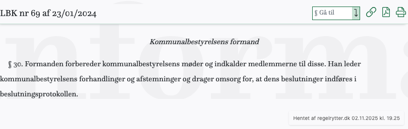 Screenshot af § 30. fra retsinformation.dk