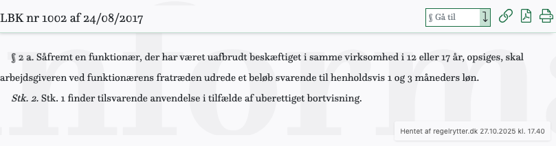 Screenshot af § 2 a. fra retsinformation.dk