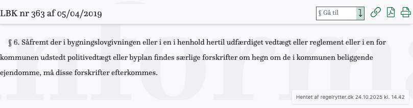 Screenshot af § 6. fra retsinformation.dk