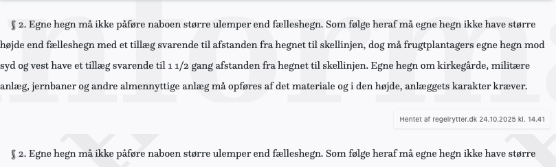 Screenshot af § 2. fra retsinformation.dk