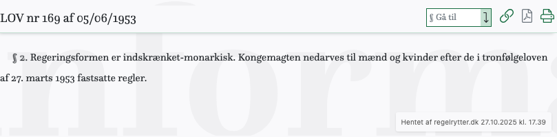 Screenshot af § 2 fra retsinformation.dk