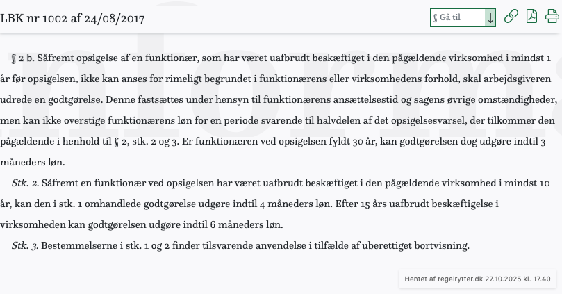 Screenshot af § 2 b. fra retsinformation.dk
